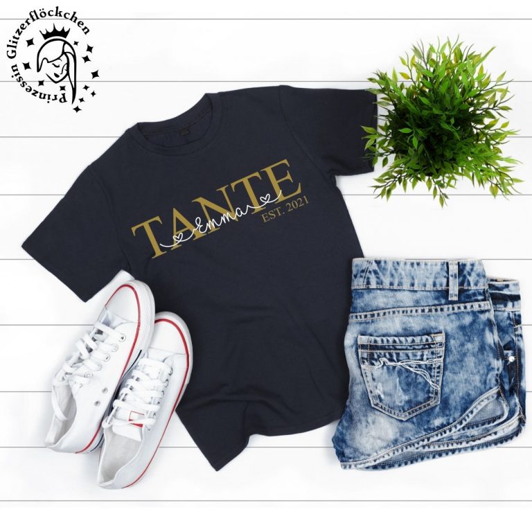 Read more about the article Tante T-Shirt mit Kindernamen personalisiert